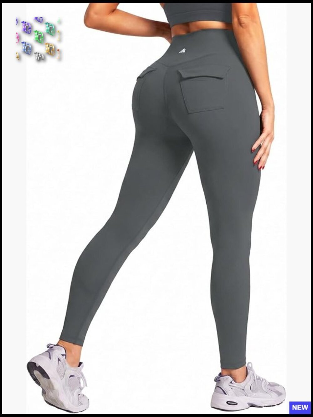 High Waisted Leggings with Pockets Tummy Control Workout Athletic Yoga Pants